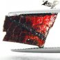 3.09 CT.BIG RARE NATURAL IRIDESCENCE PLAY RICH RED COLOR 2 SIDE DRAGON AMMOLITE