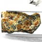 3.03 CT.NATURAL IRIDESCENCE XTREM PLAY RAINBOW COLOR DRAGON SKIN AMMOLITE SLAB
