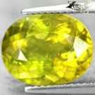 6.12 CT.FULL FIRE BIG RARE NEW MINE NATURAL OVAL TANZANIA RICL LIME YELLOW APATITE