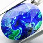 6.77 CT.RARE QUALITY NATURAL OVAL HARD ROYAL BLUE GREEN AZURITE MALACHITE