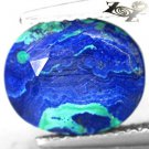 4.02 CT.RARE GRADE NATURAL OVAL HARD TOP AZURE BLUE GREEN AZURITE MALACHITE
