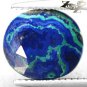 5.16 CT.RARE NATURAL OVAL HARD AZURE BLUE WAVE GREEN LINE AZURITE MALACHITE