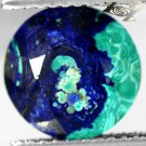 4.34 CT.RARE COLOR NATURAL ROUND HARD RICH AZURE BLUE GREEN AZURITE MALACHITE