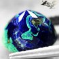 4.34 CT.RARE COLOR NATURAL ROUND HARD RICH AZURE BLUE GREEN AZURITE MALACHITE