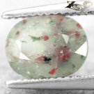2.43 CT.UNIQUE RARE NATURAL CRYSTAL WHITE RED SPOTS GECKO SKIN BLOODSTONE GEM