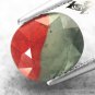 3.11 CT.RARE NATURAL OVAL HALF HARD RED CRYSTAL GREENISH ZONE CLEAR BLOODSTONE