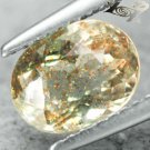 RARE NATURAL OVAL STARDUST HEMATITE YELLOW ILLUSION CONFETTI SUNSTONE 1.75 CT.