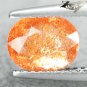 RARE NATURAL OVAL COLORFUL HEMATITE ORNAGE ILLUSION CONFETTI SUNSTONE 1.41 CT.