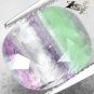 9.67 CT.RARE NATURAL OVAL RICH PURPLE GREEN CRYSTAL WHITE LAYER CLEARLY FLUORITE