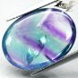 22.45 CT.NATURAL OVAL HARD RICH GREEN PURPLE LAYERS VIETNAM FLUORITE