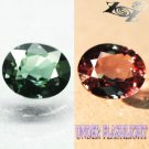 RARE FLAWLESS NATURAL OVAL TOP GREEN NANDAGALA COLOR CHANGE GARNET 0.75 CT.