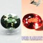 RARE VVS 1 NATURAL OVAL RICH LEMON GREEN NANDAGALA COLOR CHANGE GARNET 0.82 CT.