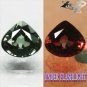 RARE FLAWLESS NATURAL PEAR RICH GREEN NANDAGALA COLOR CHANGE GARNET 0.75 CT.