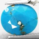 4.66 CT.RARE NATURAL OVAL GOLDEN PYRITE MATRIX HARD CYAN BLUE TURQUOISE GEM