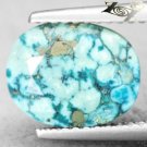 2.58 CT.RARE NATURAL OVAL GOLDEN PYRITE MATRIX BLACK SPIDER WEB BLUE TURQUOISE