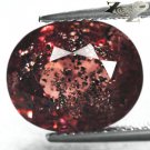 9.52 CT.BIG STRANG NATURAL OVAL RICH ORANGE PINK BLACK CRYSTAL MATRIX MALAYA GARNET