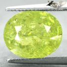 10.16 CT.RARE COLOR BIG NATURAL OVAL TOP LEMON GREEN GROSSULAR MALI GARNET