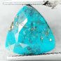 4.07 CT.RARE NATURAL TRILLION GOLDEN PYRITE MATRIX HARD CYAN BLUE TURQUOISE