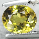 RARE QUALITY FULL FIRE NATURAL OVAL RICH KIWI YELLOW GROSSULAR MALI GARNET 1.94 CT.