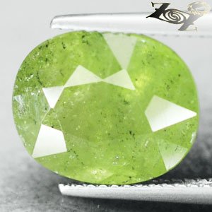 8.02 CT.BIG RARE NATURAL OVAL HARD RICH LEMON GREEN GROSSULAR MALI GARNET GEMS
