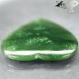 31.75 CT.BIG NATURAL HEART HARD GREEN MOGOK NEPHRITE JADE LOOSE GEMSTONE