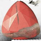 5.71 CT.RARE NATURAL TRILLION CRYSTAL WHITE PATH THROUGH ORANGE RED JASPER