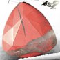 5.71 CT.RARE NATURAL TRILLION CRYSTAL WHITE PATH THROUGH ORANGE RED JASPER
