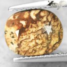 3.97 CT.RARE NATURAL OVAL RED BROWN SPIDER WEB BLACK SPOTS AFRICA PICTURE JASPER
