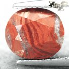 3.69 CT.UNIQUE RARE NATURAL OVAL WAVE CRYSTAL WHITE ORANGE RED JASPER GEM