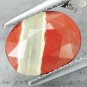 2.92 CT.RARE STRANGE NATURAL OVAL CLEAR CRYSTAL THROUGH ORANGE RED JASPER GEM