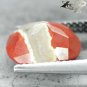 2.92 CT.RARE STRANGE NATURAL OVAL CLEAR CRYSTAL THROUGH ORANGE RED JASPER GEM