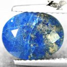 2.84 CT.RARE NATURAL OVAL GOLDEN PYRITE HALF RICH AZURE BLUE LAPIS LAZULI GEMS