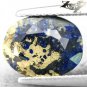 2.36 CT.UNIQUE RARE NATURAL OVAL GOLDEN PYRITE MATRIX HALF PIEICE LAPIS LAZULI