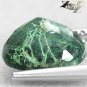 2.51 Ct.Natural Oval 8*9.5 mm. Green Dendrite Whole Crystal White Moss Agate Gem