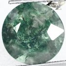 3.02 Ct.Natural Round 10 mm. Green Dendritic inside Crystal white Moss Agate Gem