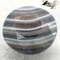 3.05 CT.Natural Oval 8.5*9 mm. Milky White Honey Brown Layers Zebra Sardonyx Gem