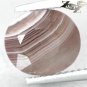 3.27 CT.Natural Oval 9*10 mm. Banded Red Brown Gray Clear Africa Zebra Sardonyx