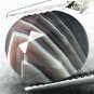 5.39 CT.Natural Oval 10*12 mm. Milky White Honey Brown Layers Zebra Sardonyx Gem