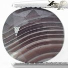 5.73 CT.Natural Oval 10*11 mm. Milky White Honey Brown Layers Zebra Sardonyx Gem