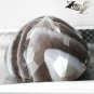 4.99 CT.Natural Round 10.5 mm. Milky White Honey Brown Layers Zebra Sardonyx Gem