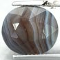 5.1 CT.Natural Oval 10.5*12 mm. Milky White Honey Brown Layers Zebra Sardonyx