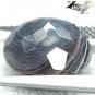 5.1 CT.Natural Oval 10.5*12 mm. Milky White Honey Brown Layers Zebra Sardonyx