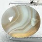 5.56 CT.Natural Oval 9.5*11 mm. Honey Brown White Layers Clear Zebra Sardonyx