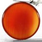 15.05 CT.Natural Round Cabochon 20 mm. Sunset Orange Red Africa Carnelian Agate