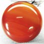 17.25 CT.Natural Round Cabochon 20 mm. Banded Orange Red Yellow Africa Carnelian