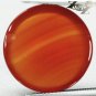 16.14 CT.Natural Round 20 mm. Banded Yellow Orange Layer Clear Sardonyx Gemstone