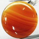 17.04 CT.Natural Round 22 mm. Intense Yellow Orange Layers Clear Sardonyx Gems