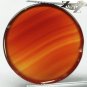 17.04 CT.Natural Round 22 mm. Intense Yellow Orange Layers Clear Sardonyx Gems