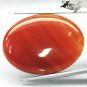 27.8 CT.Natural Oval 22*30 mm. Yellow Orange Red Layers Clear Sardonyx Agate Gem