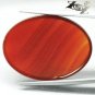 27.8 CT.Natural Oval 22*30 mm. Yellow Orange Red Layers Clear Sardonyx Agate Gem